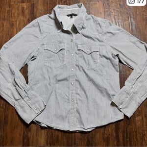 Banana Republic Western Denim Shirt Pearl Snap